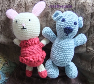pink and blue bears